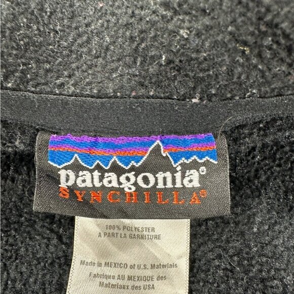 Patagonia Synchilla Men's Size Medium Black Vest Jacket Style Number 11408 - Picture 4 of 14